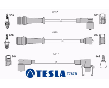 T787B Przewody zapłonowe TESLA