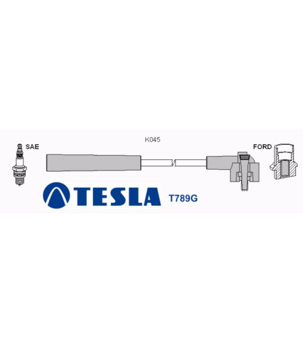 T789G Przewody zapłonowe TESLAFord Sierra 1,6i , 1,8i