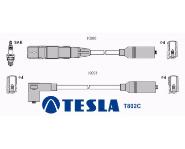 T802C (T065B) Przewody zapłonowe TESLA