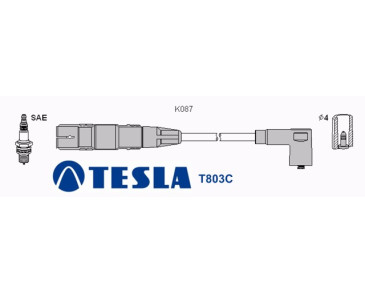 T803C (T061B) Przewody zapłonowe TESLA
