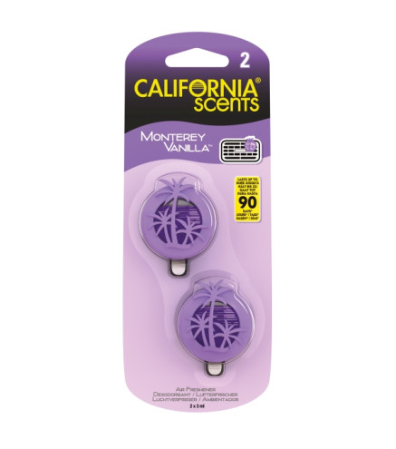 ZAPACH CALIFORNIA SCENTS VENT MINI MEMBRANA DO NAWIEWU - MONTEREY VANILLA 3ML
