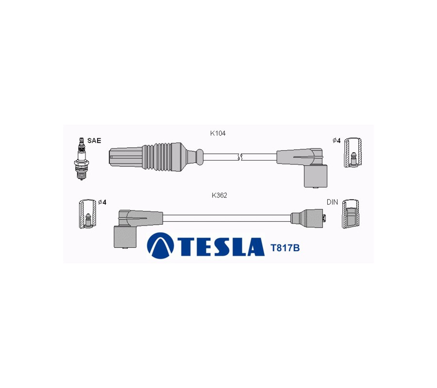 T817B Przewody zapłonowe TESLA