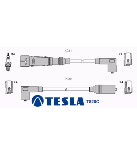 T820C (T054B) Przewody zapłonowe TESLASeat