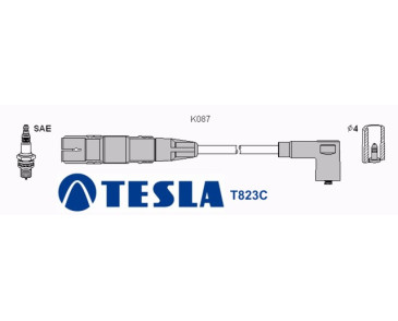 T823C (T062B) Przewody zapłonowe TESLAVW