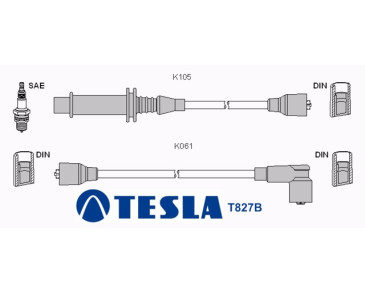 T827B Przewody zapłonowe TESLA