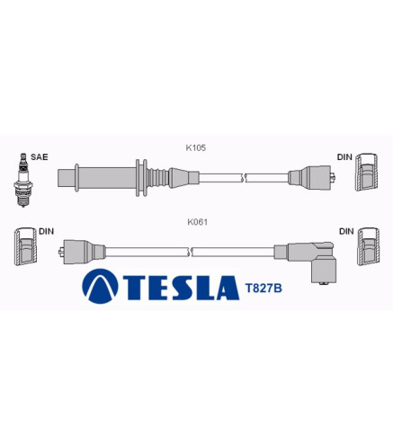 T827B Przewody zapłonowe TESLA
