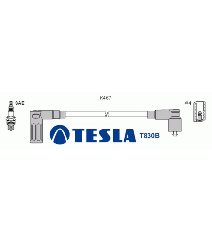 T830B przewody zapłonowe TESLA