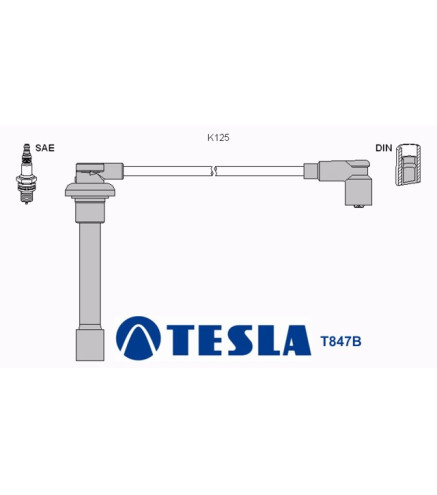T847B Przewody zapłonowe TESLA
