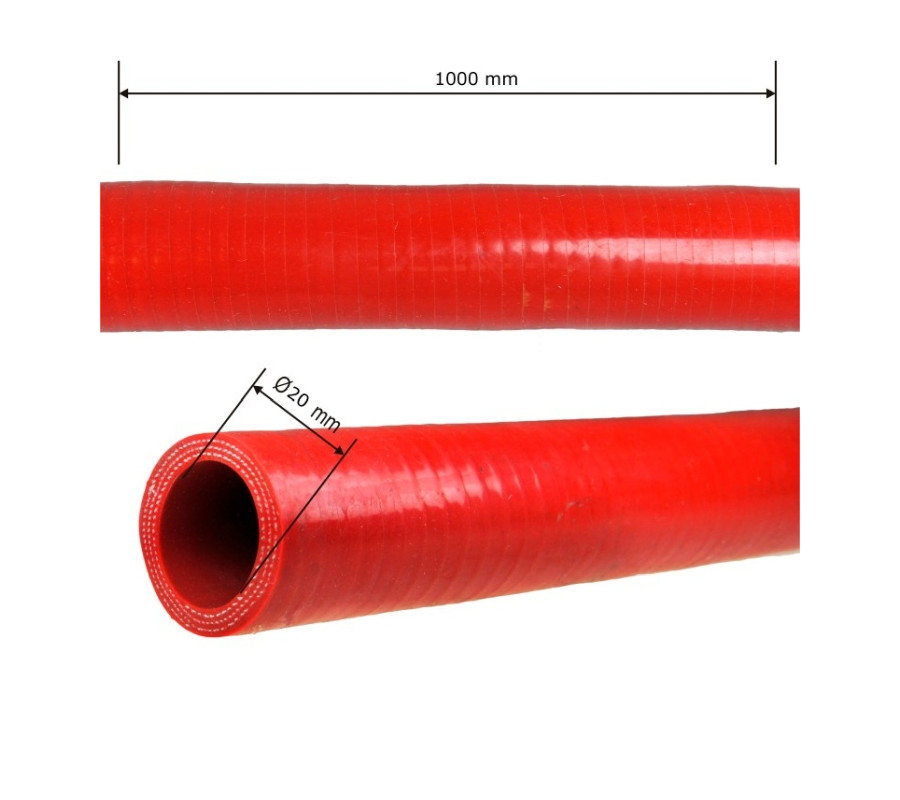 PRZEWÓD WODY UNIWERSALNY PROSTY SIL. 20X1000MM