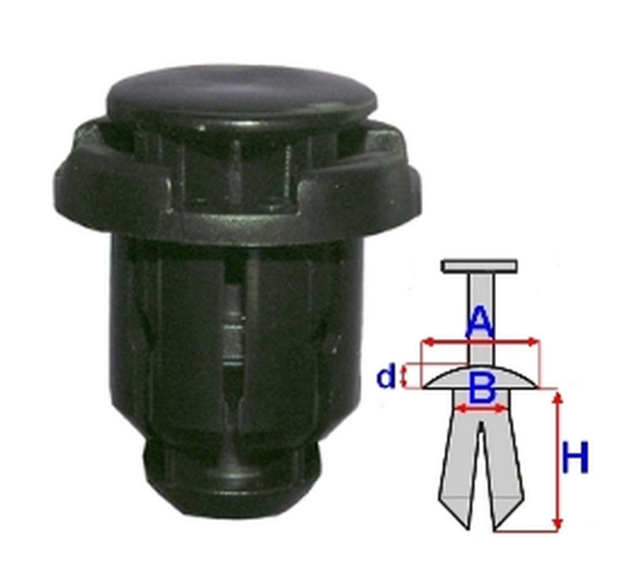 KOŁEK ROZPOROWY LISTWY PROGOWEJ / OSŁONY POD SILNIKIEM FIAT SEDICI / SUZUKI GRAND VITARA 05- / IGNIS 03-08 / SX4 06-12 (5SZT.)