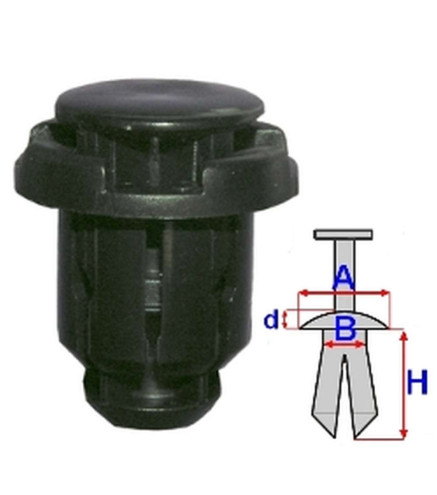 KOŁEK ROZPOROWY LISTWY PROGOWEJ / OSŁONY POD SILNIKIEM FIAT SEDICI / SUZUKI GRAND VITARA 05- / IGNIS 03-08 / SX4 06-12 (5SZT.)