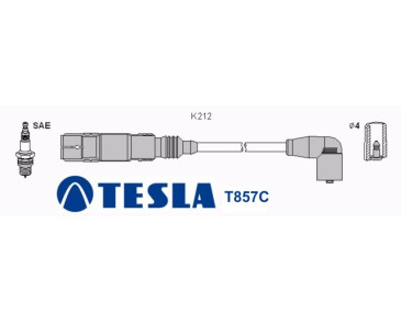 T857C ( T079B ) Przewody zapłonowe TESLAVW
