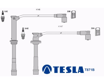 T871B Przewody zapłonowe TESLA