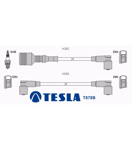 T878B Przewody zapłonowe TESLA