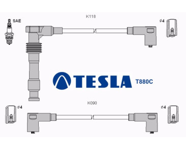 T880C (T012B) Przewody zapłonowe TESLAOpel