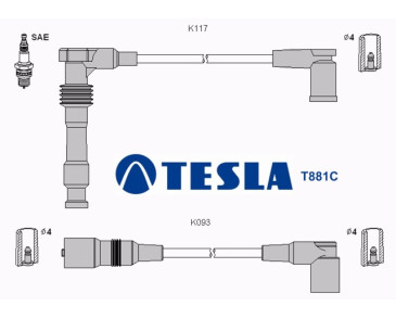 T881C (T011B) Przewody zapłonowe TESLAOpel
