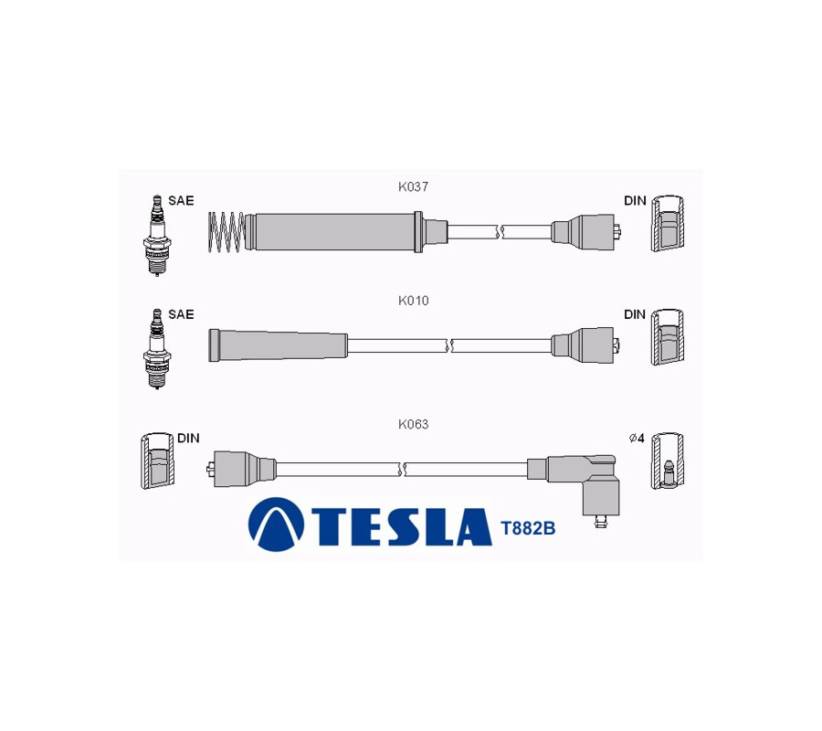 T882B Przewody zapłonowe TESLAOpel