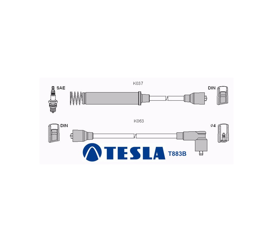 T883B Przewody zapłonowe TESLA