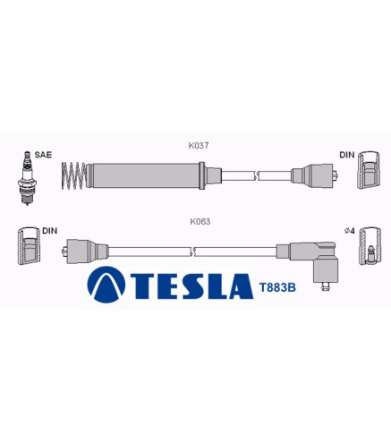 T883B Przewody zapłonowe TESLA