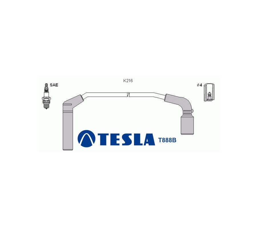T888B Przewody zapłonowe TESLA