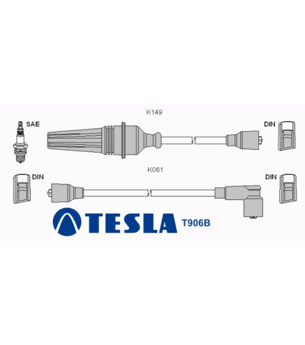 T906B Przewody zapłonowe TESLA