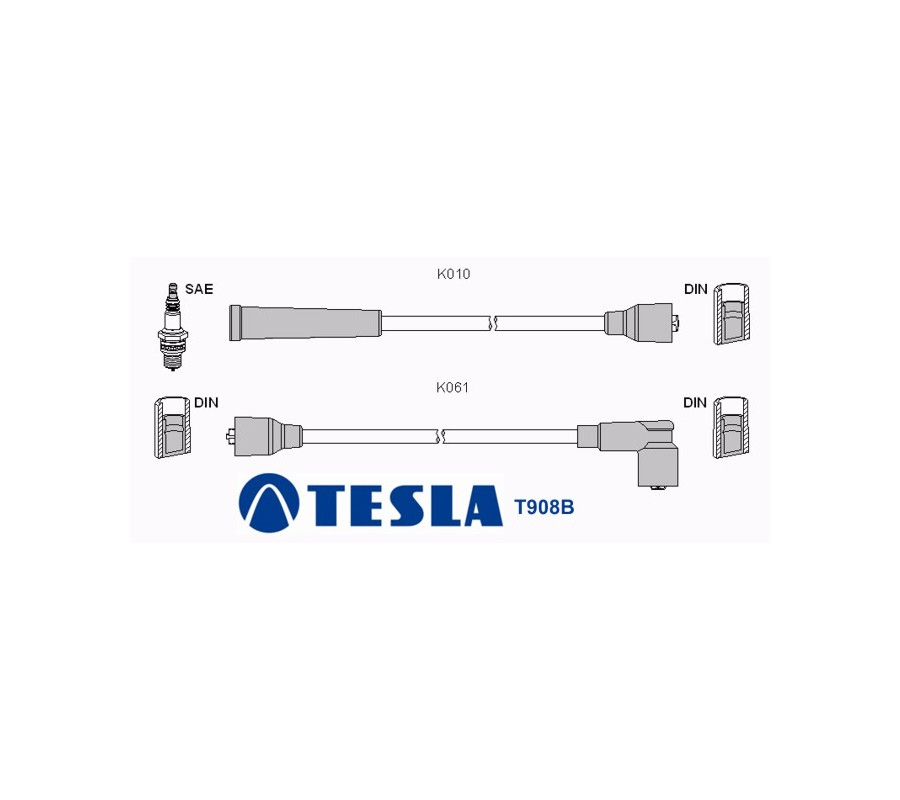 T908B (T576B) Przewody zapłonowe TESLARenault R5, R9, R11, Rapid