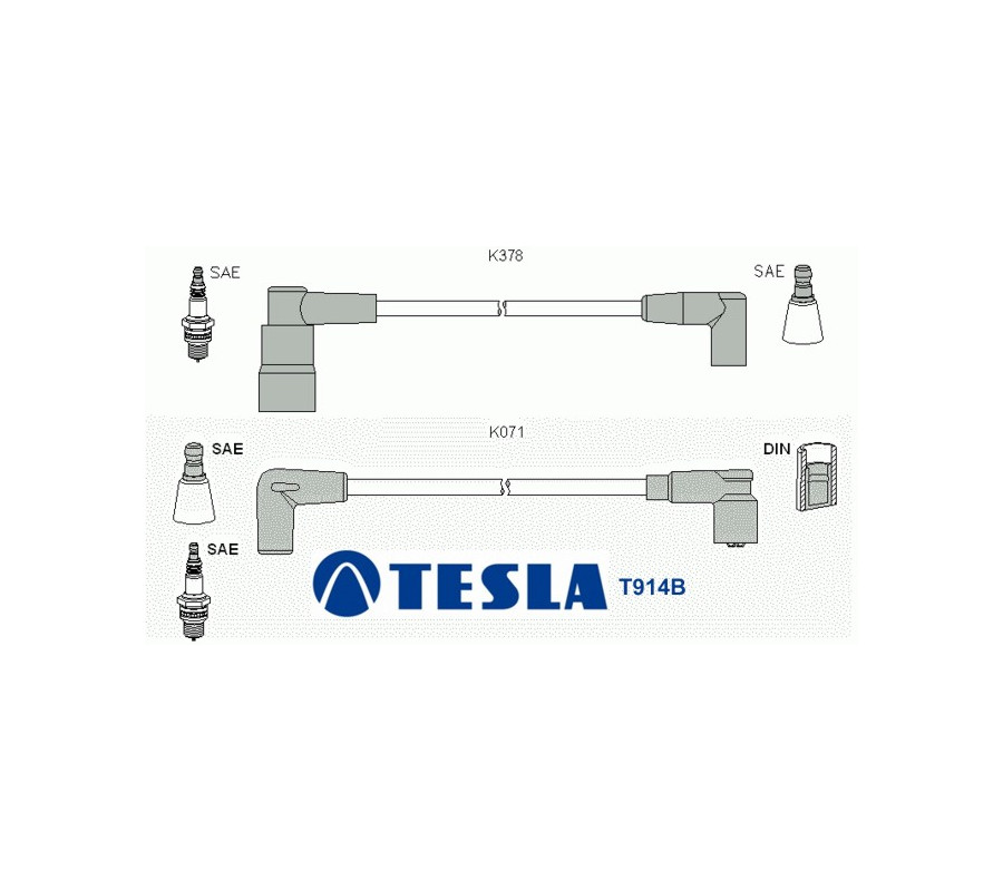 T914B Przewody zapłonowe TESLA