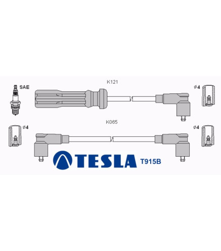 T915B Przewody zapłonowe TESLA