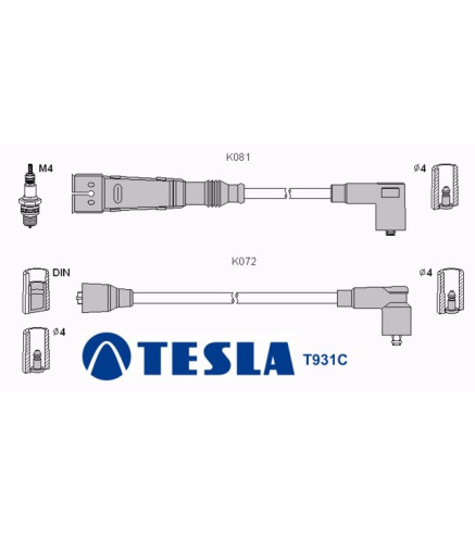 T931C (T087B) Przewody zapłonowe TESLA