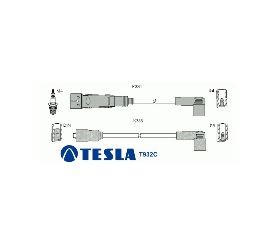 T932C (T001B) Przewody zapłonowe TESLAMercedes 380, 500