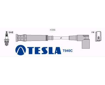 T940C (T029B) Przewody zapłonowe TESLA
