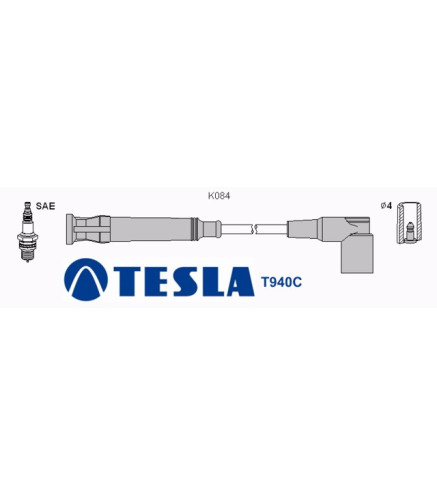 T940C (T029B) Przewody zapłonowe TESLA