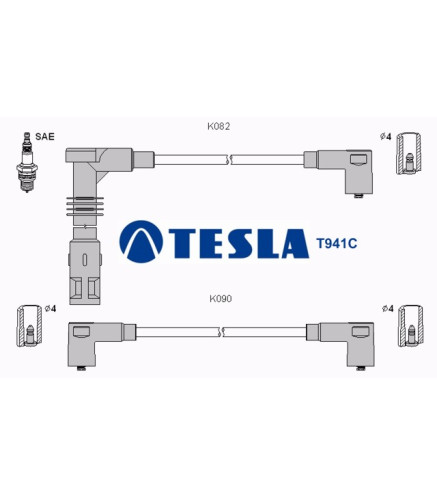 T941C (T020B) Przewody zapłonowe TESLA