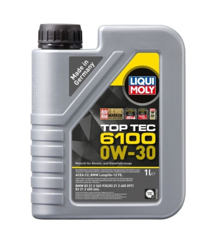 OLEJ LIQUI MOLY 0W30 1L TOP TEC 6100 C2 / LL-12 FE / BMW 83 21 2 365 935