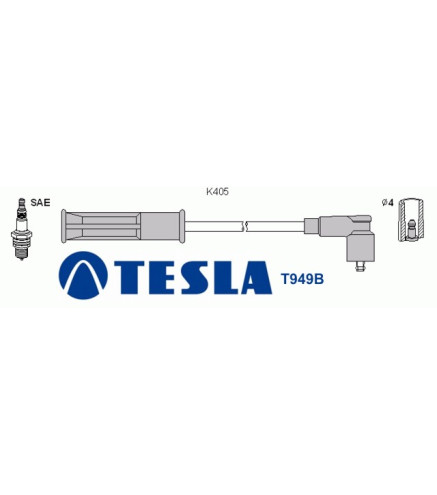 T949B Przewody zapłonowe TESLARenault Clio 2 1,4l 8V