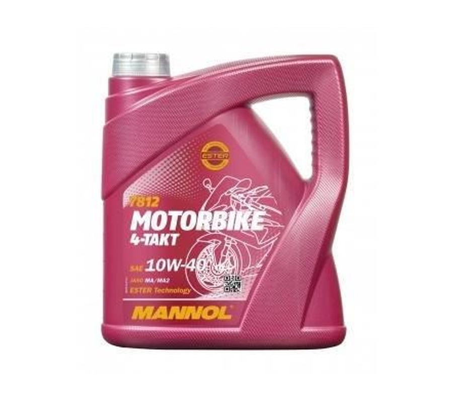 OLEJ MANNOL 10W40 4L MOTORBIKE 4T ESTER TECHNOLOGY SL / JASO MA/MA2 / PLASTIKOWE OPAKOWANIE