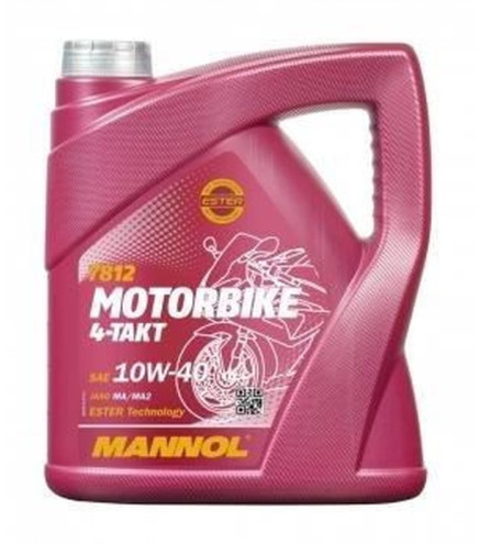OLEJ MANNOL 10W40 4L MOTORBIKE 4T ESTER TECHNOLOGY SL / JASO MA/MA2 / PLASTIKOWE OPAKOWANIE