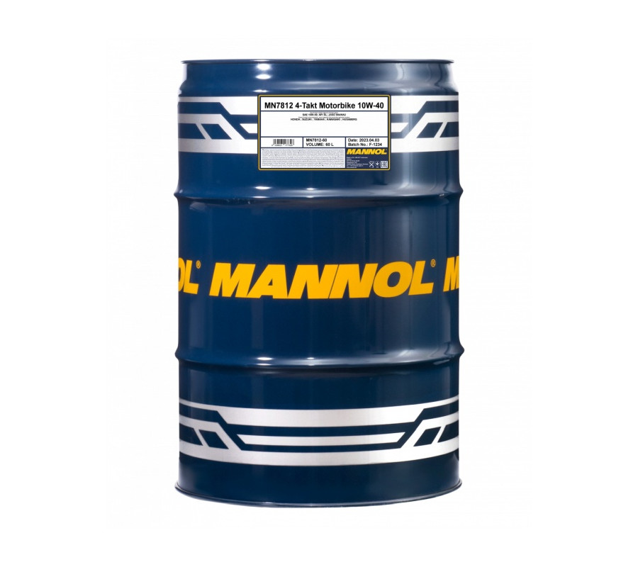 OLEJ MANNOL 10W40 60L MOTORBIKE 4T ESTER TECHNOLOGY SL / JASO MA/MA2