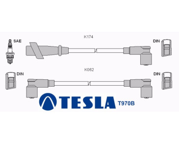 T970B Przewody zapłonowe TESLA