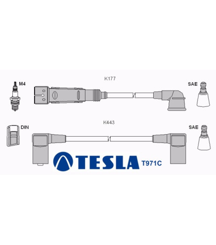 T971C (T058B) Przewody zapłonowe TESLA