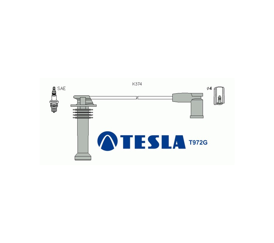 T972G Przewody zapłonowe TESLAFord 1,6 04-