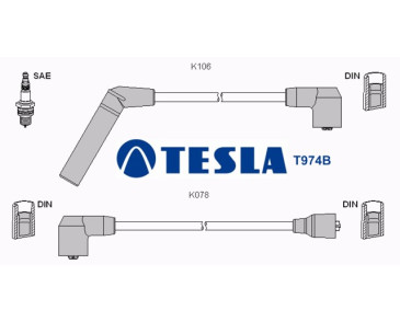 T974B Przewody zapłonowe TESLA