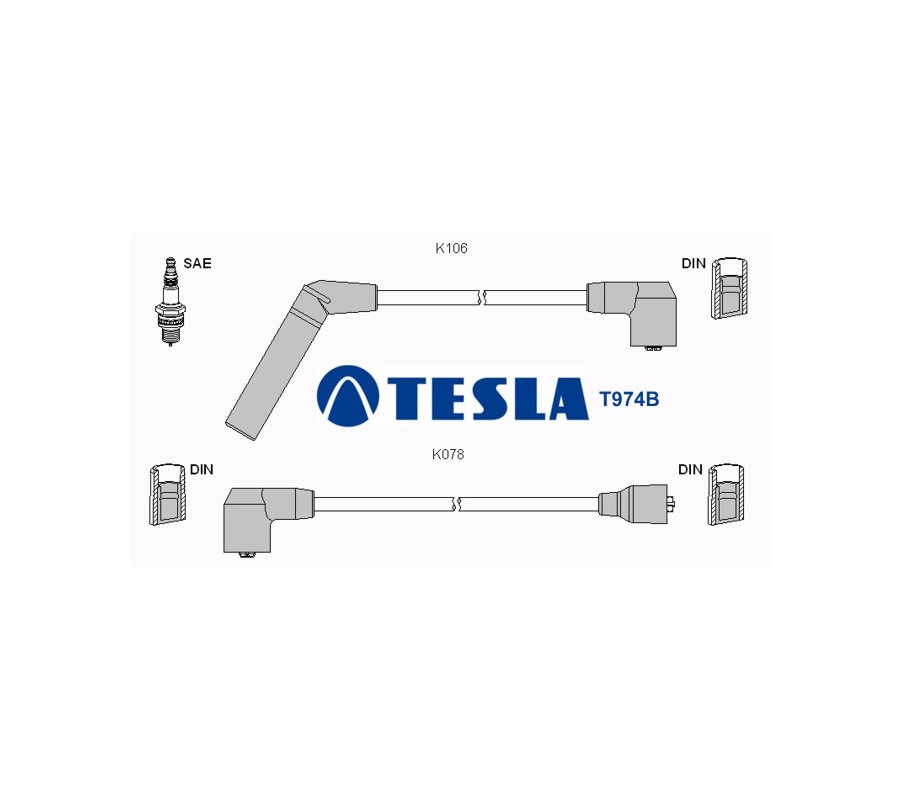 T974B Przewody zapłonowe TESLA