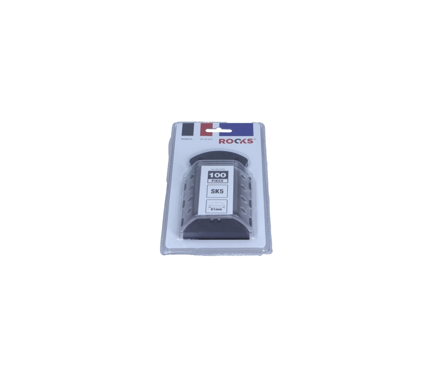 OSTRZA TRAPEZOWE 61X33 MM, ZAPASOWE SK5, 100 SZT
