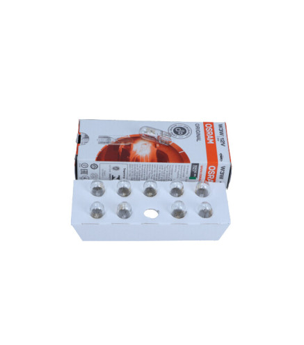 ŻARÓWKA W3W 12V/3W W2,1X9,5D (CAŁOSZKLANA) ORIGINAL 12V 10SZT.