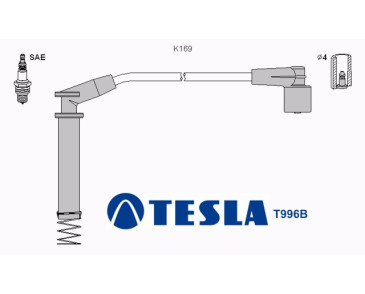 T996B Przewody zapłonowe TESLA