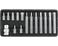 ZESTAW KOŃCÓWEK WKRĘTAKOWYCH TORX SECURITY, T20-T55, 15 CZ.