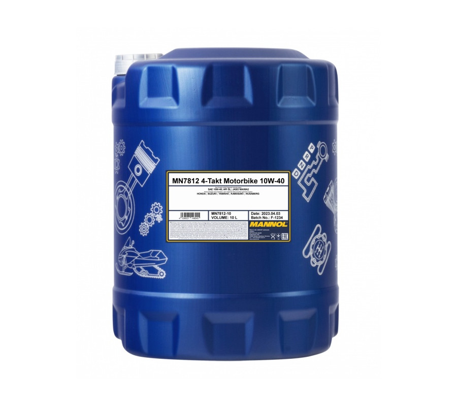 OLEJ MANNOL 10W40 10L MOTORBIKE 4T ESTER TECHNOLOGY SL / JASO MA/MA2