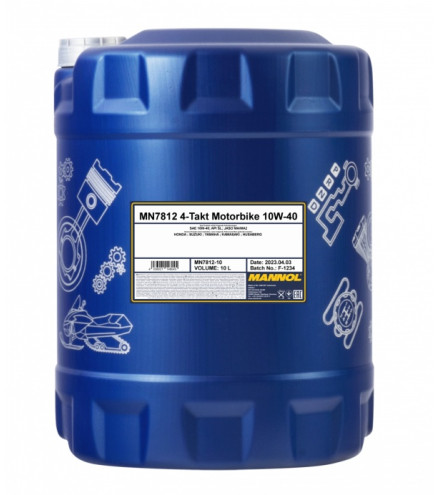 OLEJ MANNOL 10W40 10L MOTORBIKE 4T ESTER TECHNOLOGY SL / JASO MA/MA2