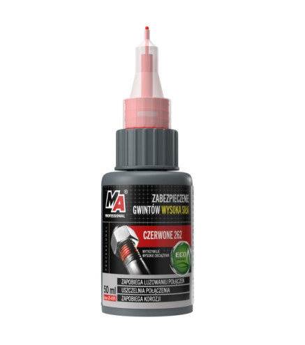 ZABEZPIECZENIE GWINTÓW MOCNY CZERWONY 50ML DO +149°C / MA PROFESSIONAL